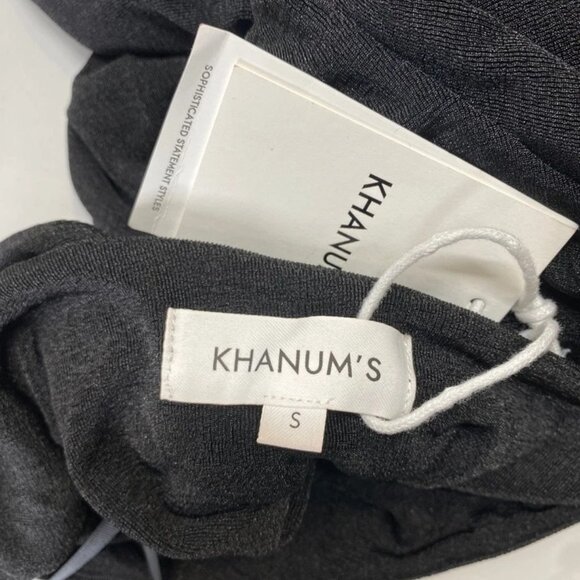 Khanum’s Women’s Sleeveless High-Slit Jersey Knit Long Dress – Black – Size S - Picture 2 of 11